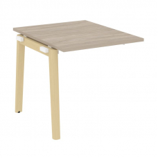 Onix Wood Прох. наб. эл. переговорного стола OW.NPRG-0 Дуб Аттик/Дуб Светлый/Металл Белый 780*980*75