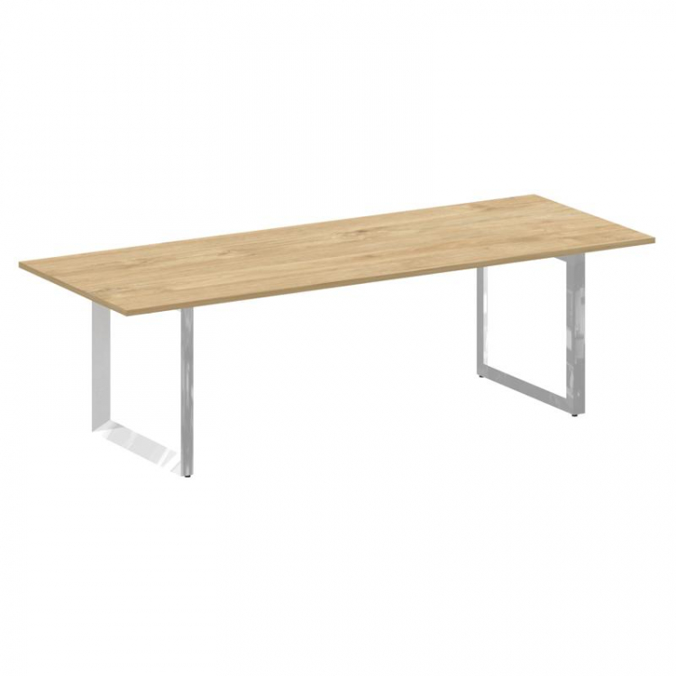 Onix Direct Lux Стол переговорный О-обр. м/к M-O.MO-PRG-25 Тиквуд Светлый/Нержавеющая Сталь/Хром 258