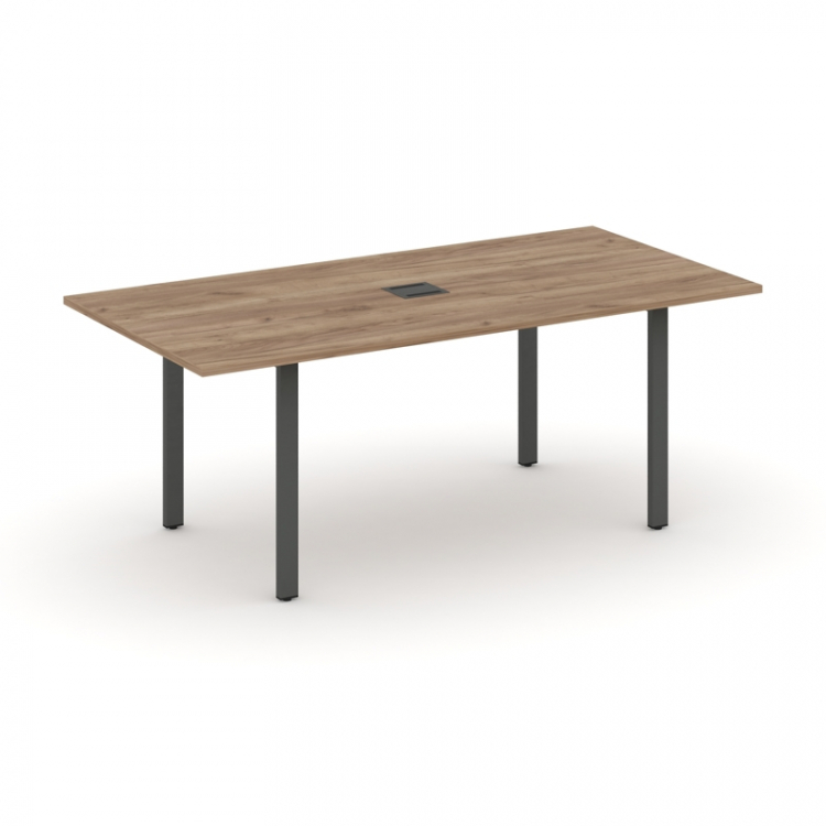 Style Project Direct Стол переговорный SN-6P.SPRG-198 Дуб Табак/Металл Антрацит/Заглушка Металл Антр