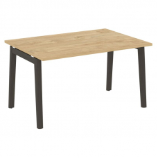 Onix Wood Стол переговорный (1 столешница) OW.PRG-1.3 Тиквуд Светлый/Дуб Темный/Металл Антрацит 1380