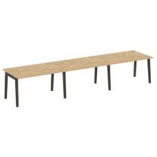 Onix Wood Стол переговорный (3 столешницы) OW.PRG-3.3 Тиквуд Светлый/Дуб Темный/Металл Антрацит 4140