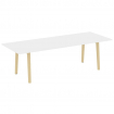 Onix Wood Direct Стол переговорный OW.PRG-25 Белый Бриллиант/Дуб Светлый/Металл Белый 2580*980*750