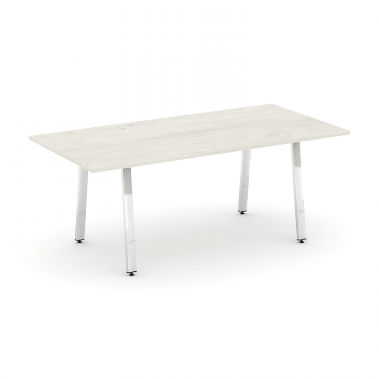 Style Project Direct Lux Стол переговорный M-SN-6A.SPRG-198.3 Дуб Наварра/Нержавеющая Сталь/Хром 198