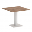 First Стол квадратный KSPRG-2 Дуб Табак/Металл Белый 900*900*750