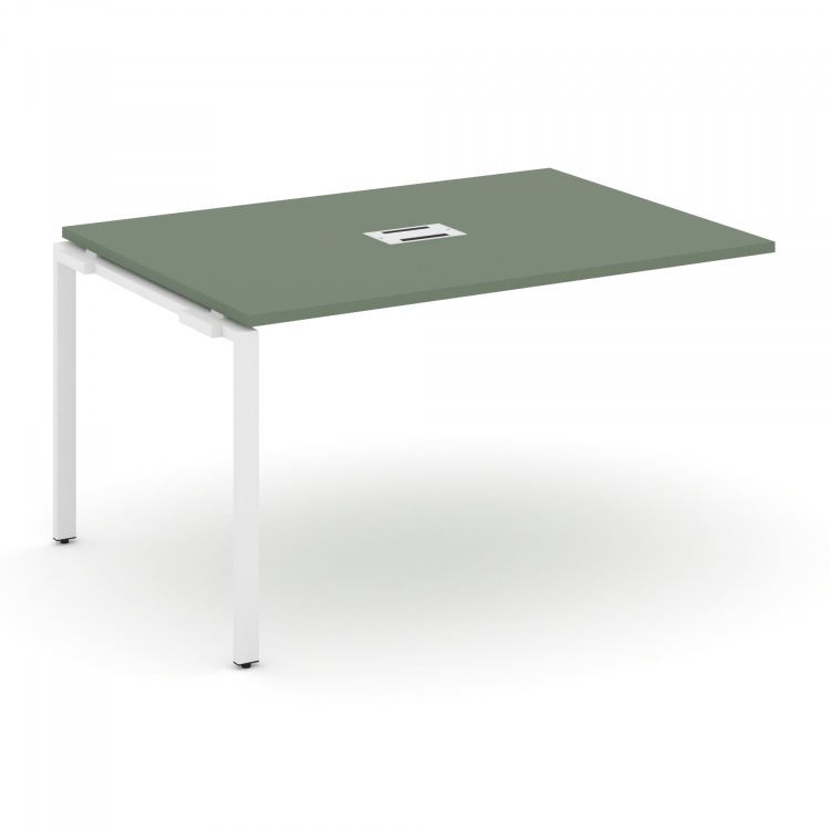 Concept Проходной наборный элемент переговорного стола CN.NPRG-012 Кобо/Металл Белый 1180*980*750