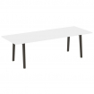 Onix Wood Direct Стол переговорный OW.PRG-25 Белый Бриллиант/Дуб Темный/Металл Антрацит 2580*980*750