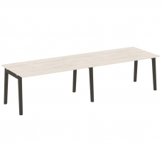 Onix Wood Стол переговорный (2 столешницы) OW.PRG-2.4 Денвер Светлый/Дуб Темный/Металл Антрацит 3160