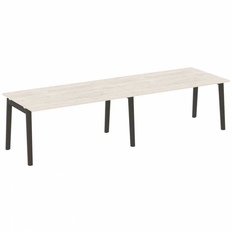 Onix Wood Стол переговорный (2 столешницы) OW.PRG-2.4 Денвер Светлый/Дуб Темный/Металл Антрацит 3160