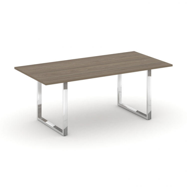 Style Project Direct Lux Стол переговорный M-SN-6O.SPRG-198.3 Вяз Благородный/Нержавеющая Сталь/Хром