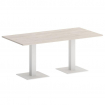 Onix Direct Стол прямоугольный O.SPRG-4 Денвер Светлый/Металл Белый 1800*900*750