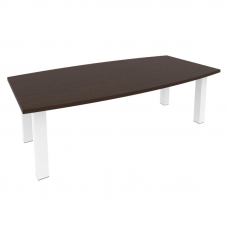 First Стол переговорный KPRG-1 Венге Цаво/Металл Белый 2400*1200*750
