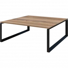 Стол переговорный на металлокаркасе НТМП.О.120.11 Дуб сафари/Антрацит 1200x1100x750 Аргентум-МП