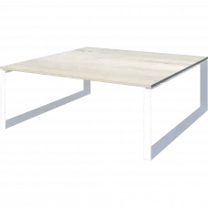 Стол переговорный на металлокаркасе НТМП.О-140.11 Сосна винтер/Белый 1400x1100x750 Аргентум-МП