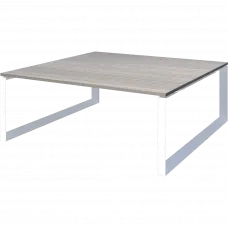 Стол переговорный на металлокаркасе НТМП.О-160.11 Лиственница/Белый 1600x1100x750 Аргентум-МП