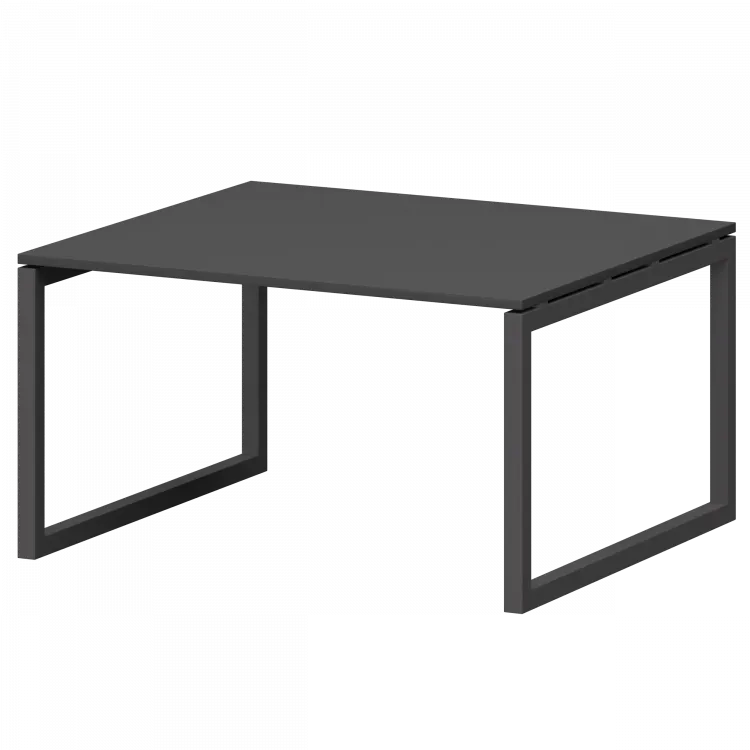 Стол переговорный на металлокаркасе СМСП-О-18.123.Пр50 Графит/Антрацит 1800x1236x750 Смарт
