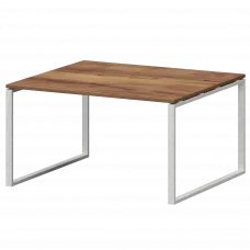 Стол переговорный на металлокаркасе СМСП-О-14.123.Пр25 Таксония/Белый 1400x1236x750 Смарт