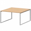 Стол переговорный на металлокаркасе АМП.О-005.123 Ольха/Белый 1800x1236x760 Арго-М