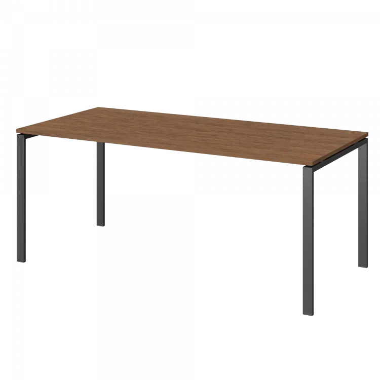 Стол на металлокаркасе для заседаний АМ-0058 Орех гварнери/Белый 1800x850x760 Арго-М