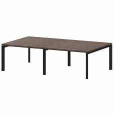 Стол переговорный на металлокаркасе КТМ-24.14.38 Дуб апрель/Черный 2400x1400x750 Акцент