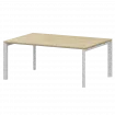 Стол переговорный на металлокаркасе НТМП.П.160.11 Баттл Рок/Белый 1600x1100x750 Аргентум-МП