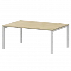 Стол переговорный на металлокаркасе НТМП.П.160.11 Баттл Рок/Белый 1600x1100x750 Аргентум-МП