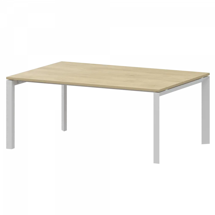 Стол переговорный на металлокаркасе НТМП.П.160.11 Баттл Рок/Белый 1600x1100x750 Аргентум-МП