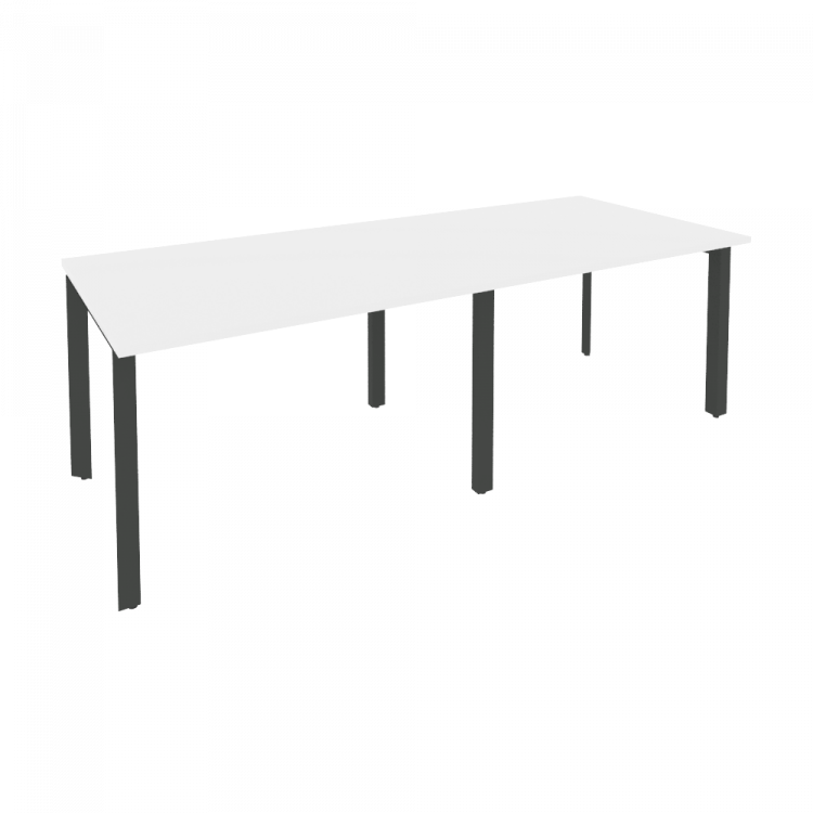 Onix Стол переговорный O.MP-PRG-2.2 Белый Бриллиант/Металл Антрацит 2360*980*750