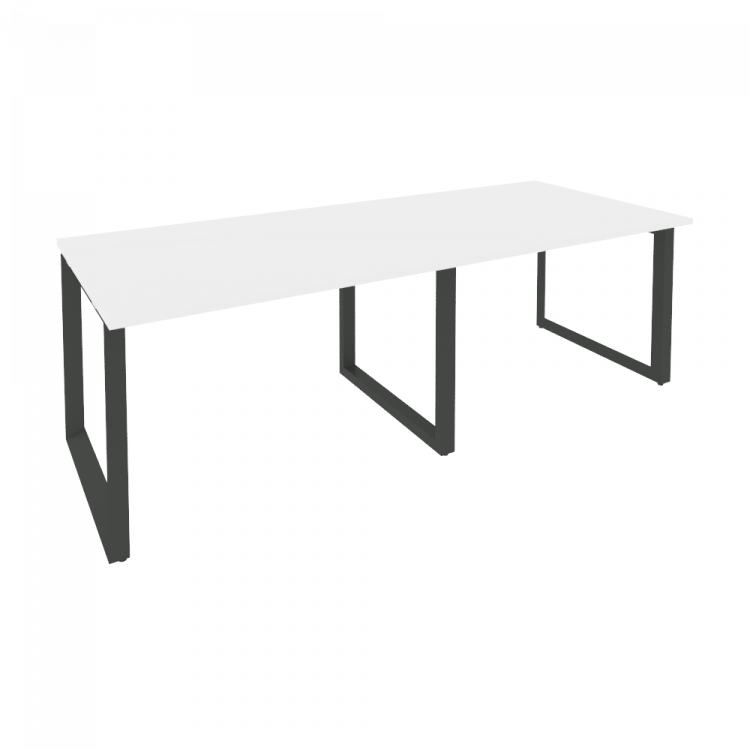 Onix Стол переговорный O.MO-PRG-2.2 Белый Бриллиант/Металл Антрацит 2360*980*750