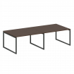 Metal System Quattro Перег. стол (2 столешницы) на О-образном м/к 40БО.ПРГ-2.3 Венге Цаво/Металл Ант