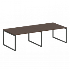 Metal System Quattro Перег. стол (2 столешницы) на О-образном м/к 40БО.ПРГ-2.3 Венге Цаво/Металл Ант