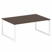Metal System Quattro Переговорный стол (1 столешница) на О-образном м/к 50БО.ПРГ-1.5 Венге Цаво/Мета