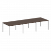 Metal System Quattro Переговорный стол (3 столешницы) на П-оразном м/к 40БП.ПРГ-3.2 Венге Цаво/Метал