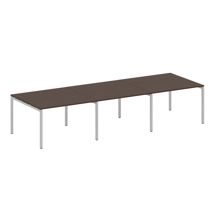 Metal System Quattro Переговорный стол (3 столешницы) на П-оразном м/к 40БП.ПРГ-3.2 Венге Цаво/Метал