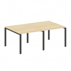 Metal System Переговорный стол (2 столешницы) на П-образном м/к БП.ПРГ-2.1 Акация Лорка/Металл Антра