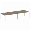 Metal System Quattro Переговорный стол (2 столешницы) на П-образном м/к 40БП.ПРГ-2.5 Вяз Благородный