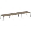 Metal System Переговорный стол (3 столешницы) на А-образном м/к БА.ПРГ-3.5 Вяз Благородный/Металл Ан