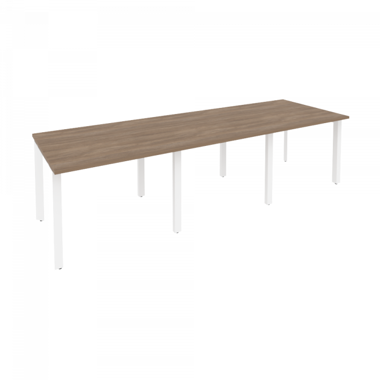 Onix Стол переговорный O.MP-PRG-3.1 Дуб Аризона/Металл Белый 2940*980*750
