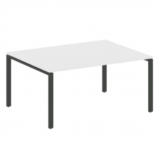 Metal System Переговорный стол (1 столешница) на П-образном м/к БП.ПРГ-1.4 Белый/Металл Антрацит 160