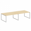 Metal System Quattro Перег. стол (2 столешницы) на О-образном м/к 40БО.ПРГ-2.4 Акация Лорка/Металл С