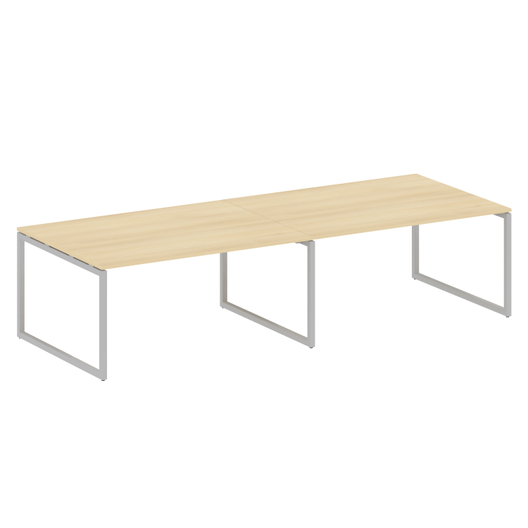 Metal System Quattro Перег. стол (2 столешницы) на О-образном м/к 40БО.ПРГ-2.4 Акация Лорка/Металл С