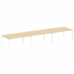 Metal System Quattro Переговорный стол (3 столешницы) на П-оразном м/к 50БП.ПРГ-3.5 Акация Лорка/Мет