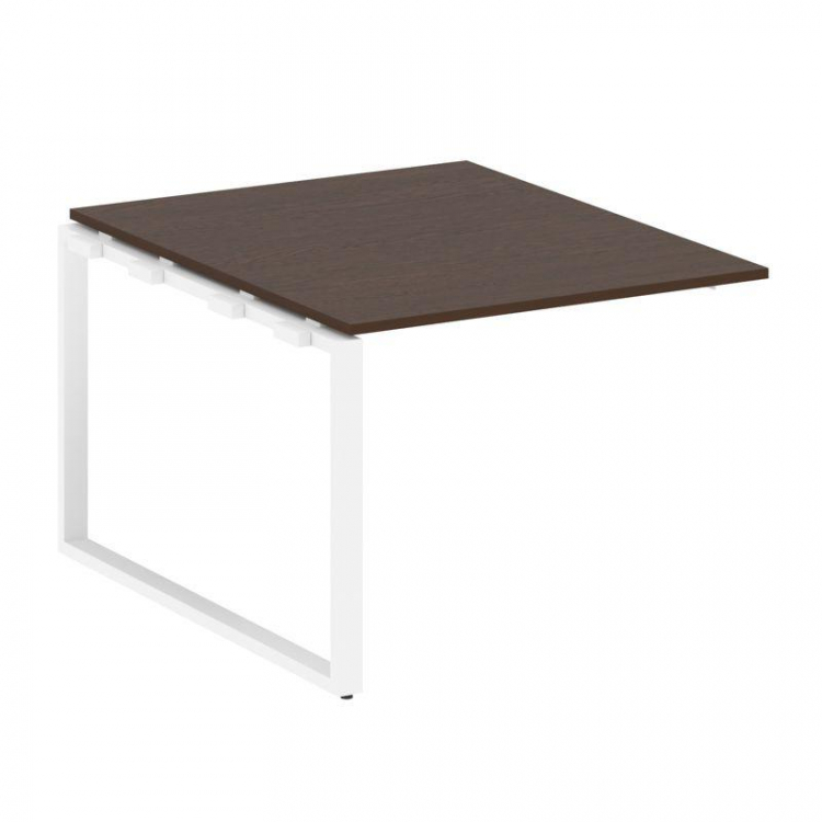 Metal System Проходной элемент перег. стола на О-образном м/к БО.ППРГ-1 Венге Цаво/Металл Белый 1000