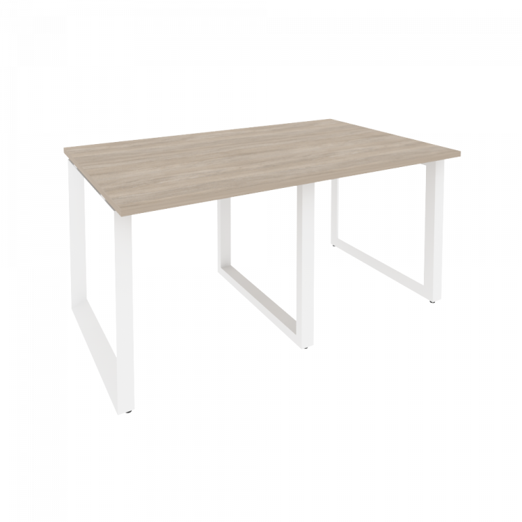 Onix Стол переговорный O.MO-PRG-2.0 Дуб Аттик/Металл Белый 1560*980*750