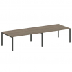 Metal System Переговорный стол (2 столешницы) на П-образном м/к БП.ПРГ-2.5 Вяз Благородный/Металл Ан