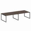 Metal System Quattro Перег. стол (2 столешницы) на О-образном м/к 40БО.ПРГ-2.4 Венге Цаво/Металл Ант