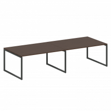 Metal System Quattro Перег. стол (2 столешницы) на О-образном м/к 40БО.ПРГ-2.4 Венге Цаво/Металл Ант