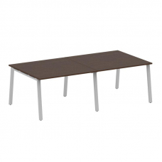 Metal System Переговорный стол (2 столешницы) на А-образном м/к БА.ПРГ-2.2 Венге Цаво/Металл Серый 2