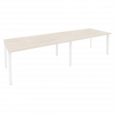 Onix Стол переговорный O.MP-PRG-2.4 Денвер Светлый/Металл Белый 3160*980*750