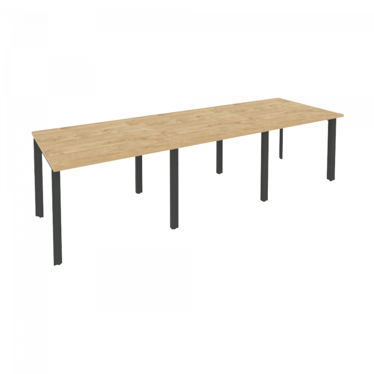 Onix Стол переговорный O.MP-PRG-3.1 Тиквуд Светлый/Металл Антрацит 2940*980*750