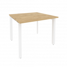 Onix Стол переговорный O.MP-PRG-1.1 Тиквуд Светлый/Металл Белый 980*980*750